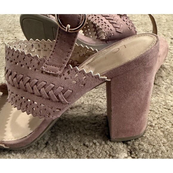 LC Lauren Conrad Womens Streusel Slingback Sandals Pink Braided Cut Out 7 M - Picture 4 of 7